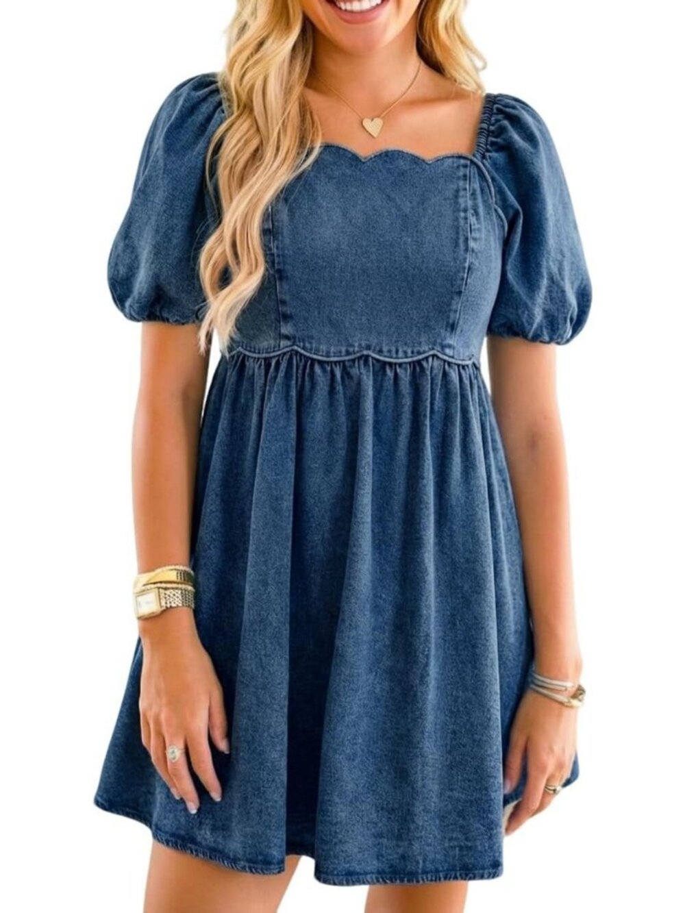 Denim Dress for Women Western Jean Babydoll Country Concert Outfits